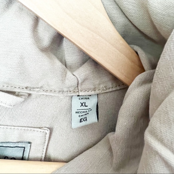 Levi's Hooded Crop Preppy Field Utility Cotton Jacket Khaki XL NWT - Picture 7 of 13